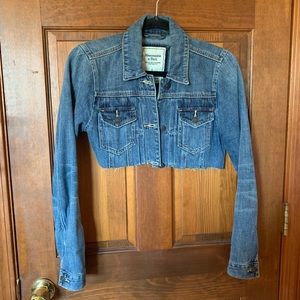 cropped abercrombie jean jacket